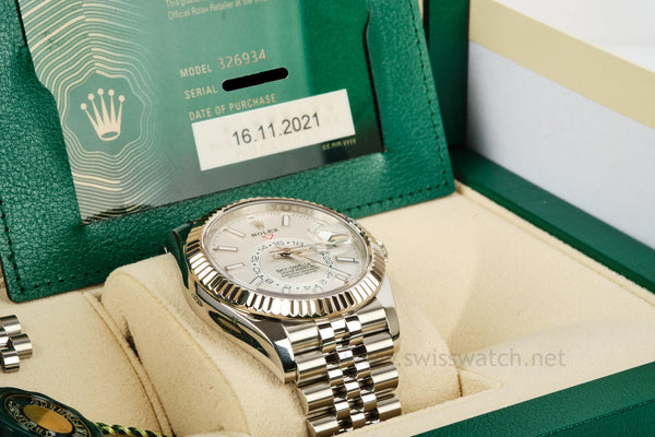 Rolex Sky-Dweller 336934 WHITE COMPLETE SET NOV 2021