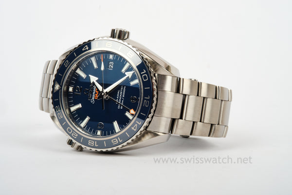 Omega Seamaster Planet Ocean TITANIUM GMT 600 Co-Axial Complete Set 2022