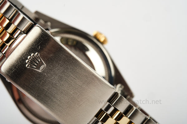 ROLEX 16233 Datejust 36mm NEW STYLE DIAL 18K/SS 1991 WATCH ONLY