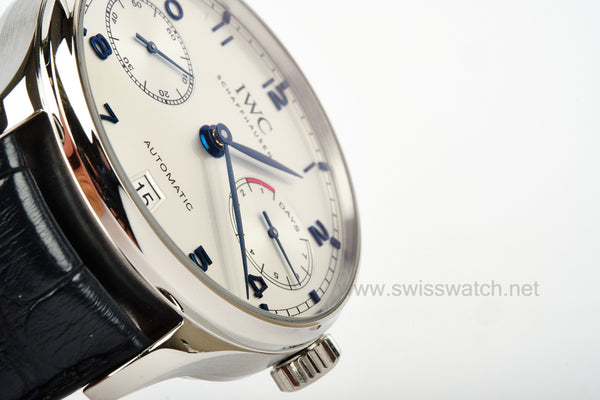 IWC Portuguese Automatic IW500715 FACTORY WARRANTY TO COMPLETE SET MAY 2029 SILVER DIAL