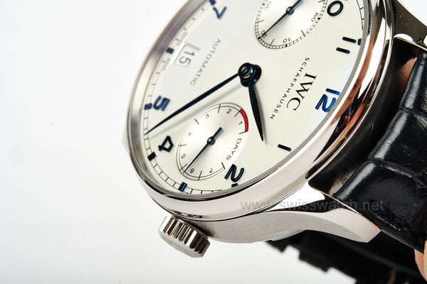 IWC Portuguese Automatic IW500715 FACTORY WARRANTY TO COMPLETE SET MAY 2029 SILVER DIAL