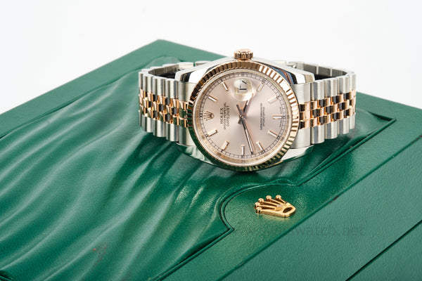 Rolex Datejust 36 116231 EVEROSE - HIDDEN CLASP - PINK DIAL + BOX / WARRANTY PAPER JAN 2006