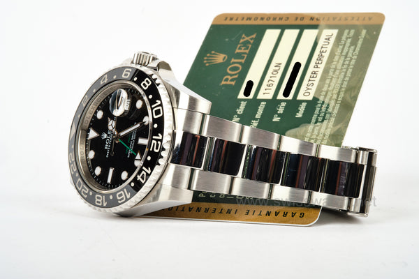 ROLEX GMT MASTER II 116710LN WITH CARD AUGUST 2012