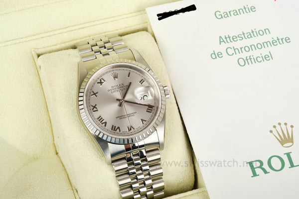 ROLEX 16220 Datejust 36mm UNWORN COMPLETE SET DEC 2005