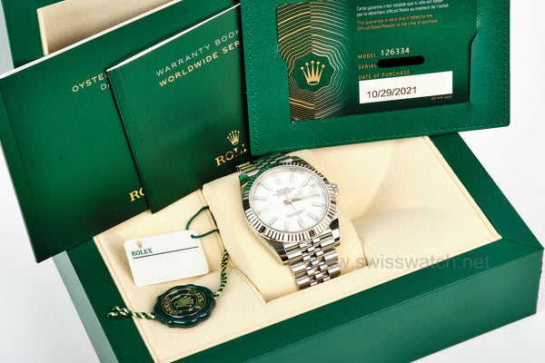 126334 WHITE DIAL JUBILEE - COMPLETE SET OCTOBER 2021