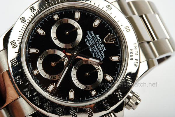 Rolex Daytona ZENITH EL PRIMERO 116520 BLACK DIAL 2009 V SERIAL