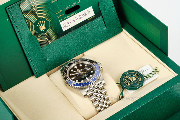 ROLEX GMT MASTER II BATGIRL 126710BLNR COMPLETE UNWORN STICKERED JAN 29 2026