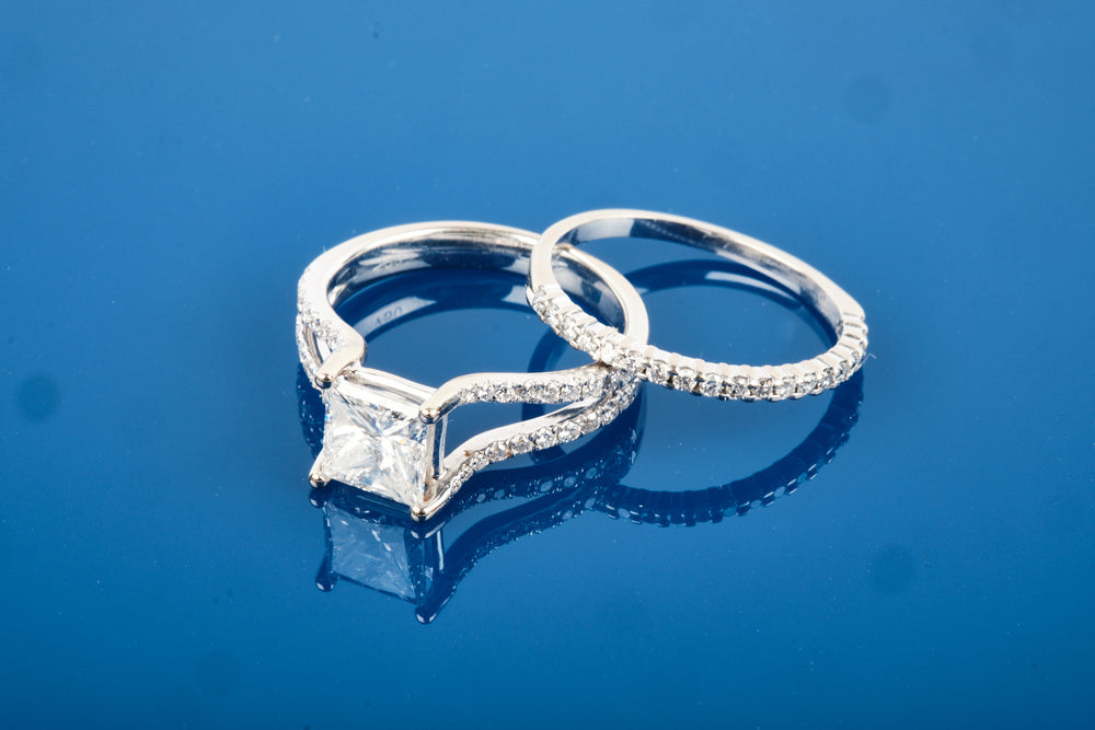 1.56 Carat Princess Cut Diamond Engagement Ring
