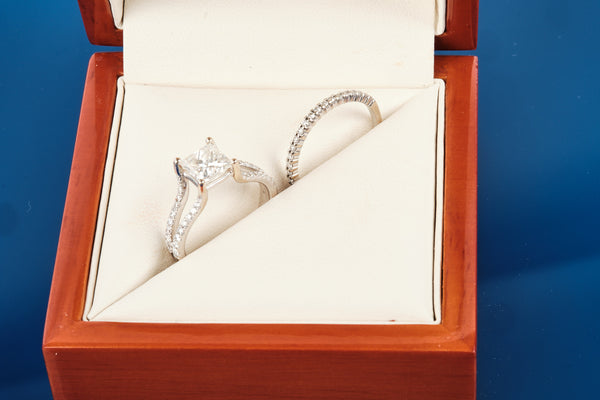 1.56 Carat Princess Cut Diamond Engagement Ring