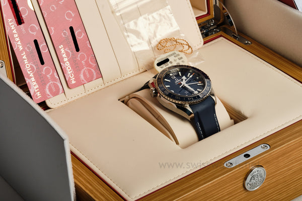 Omega Seamaster Planet Ocean TITANIUM GMT 600 Co-Axial Complete Set FEB 2024