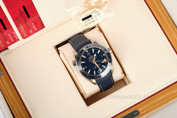 Omega Seamaster Planet Ocean TITANIUM GMT 600 Co-Axial Complete Set FEB 2024