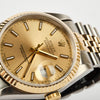 ROLEX 16233 Datejust 36mm NEW STYLE DIAL 18K/SS 1991 WATCH ONLY
