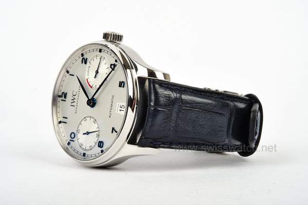 IWC Portuguese Automatic IW500715 FACTORY WARRANTY TO COMPLETE SET MAY 2029 SILVER DIAL