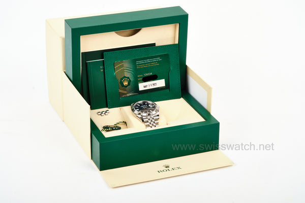 ROLEX Datejust 41 BLUE MOTIF Dial 126334 COMPLETE SET MAY 2023