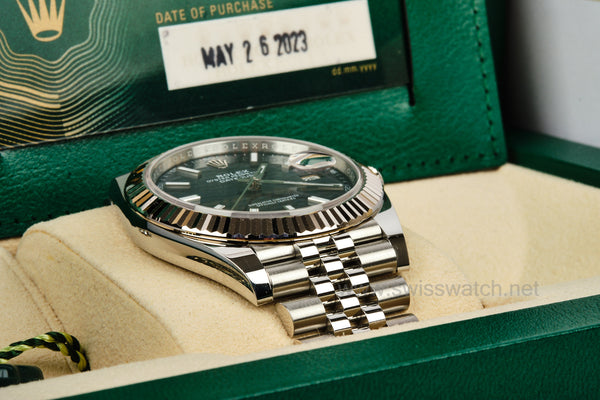 ROLEX Datejust 41 BLUE MOTIF Dial 126334 COMPLETE SET MAY 2023