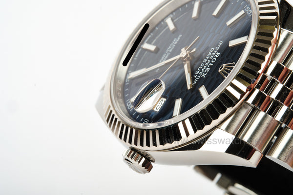 ROLEX Datejust 41 BLUE MOTIF Dial 126334 COMPLETE SET MAY 2023