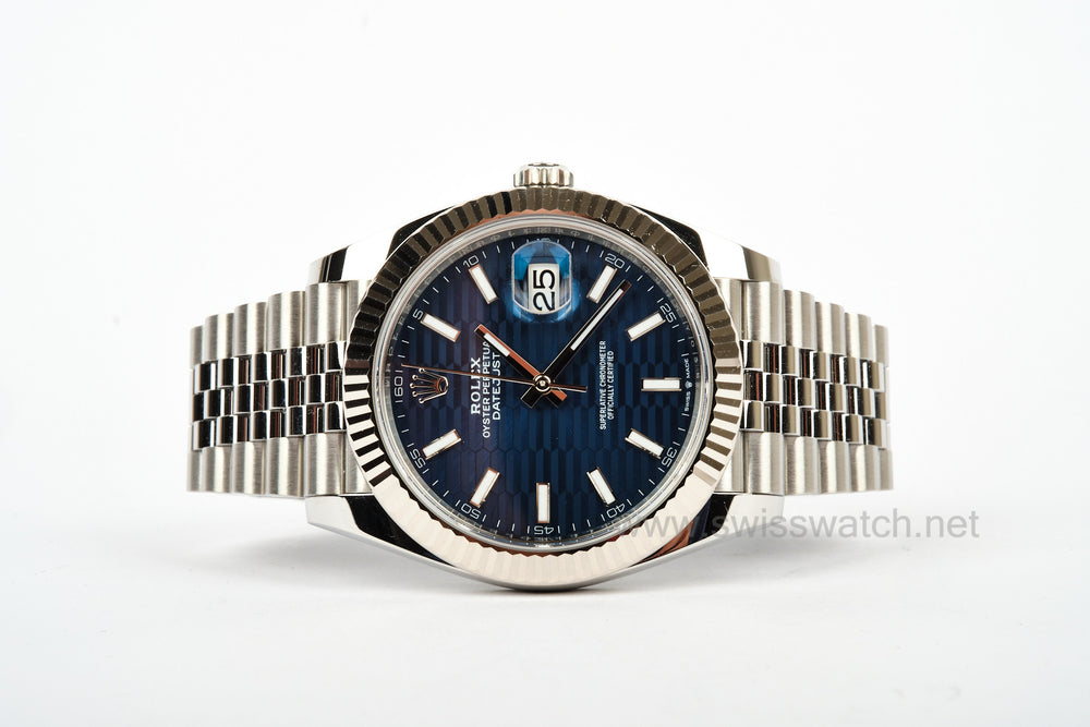 ROLEX Datejust 41 BLUE MOTIF Dial 126334 COMPLETE SET MAY 2023