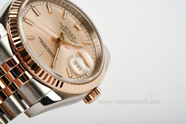 Rolex Datejust 36 116231 EVEROSE - HIDDEN CLASP - PINK DIAL + BOX / WARRANTY PAPER JAN 2006