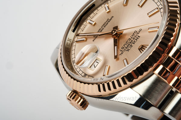 Rolex Datejust 36 116231 EVEROSE - HIDDEN CLASP - PINK DIAL + BOX / WARRANTY PAPER JAN 2006