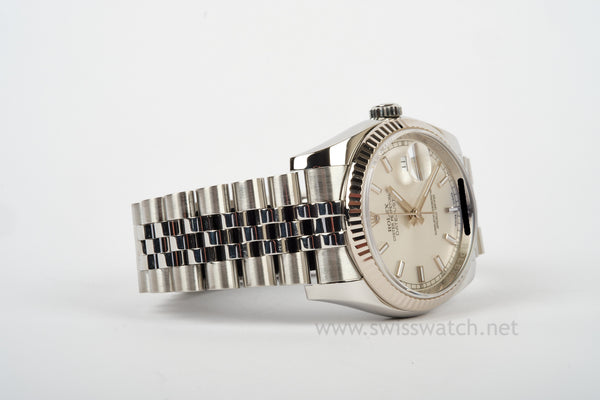 Rolex Datejust 36 Silver Dial Hidden Clasp 116234 COMPETE SET 04-2016