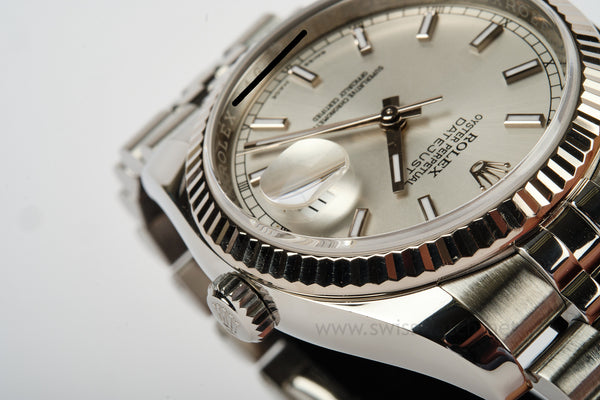 Rolex Datejust 36 Silver Dial Hidden Clasp 116234 COMPETE SET 04-2016