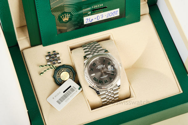 ROLEX Datejust 41 Wimbledon 126334 Complete Set JULY 2022