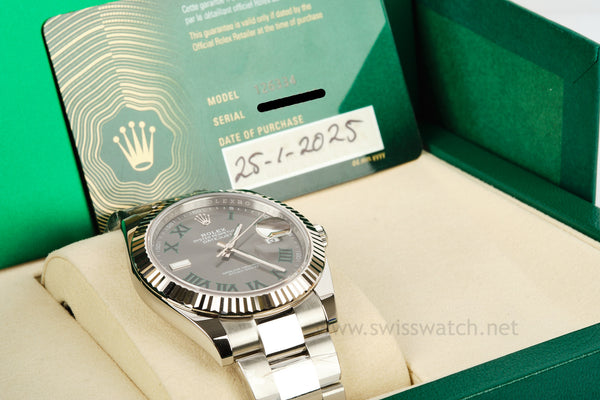 Rolex Datejust 41 WIMBLEDON 126334 Complete Set JAN 2025 UNWORN