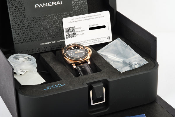 Panerai Submersible Goldtech 42 Mm PAM 01164 COMPLETE SET 12-2021