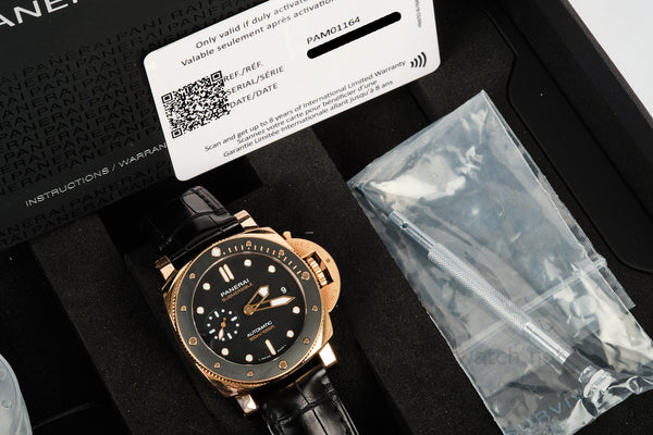 Panerai Submersible Goldtech 42 Mm PAM 01164 COMPLETE SET 12-2021