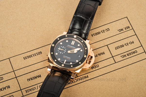 Panerai Submersible Goldtech 42 Mm PAM 01164 COMPLETE SET 12-2021