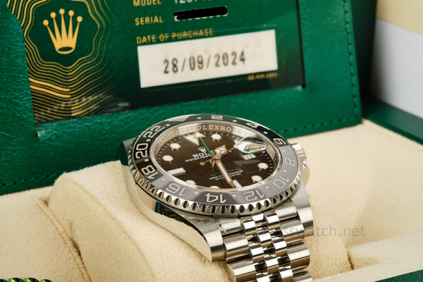 ROLEX GMT MASTER II 126710GRNR COMPLETE SET SEPT 2024 