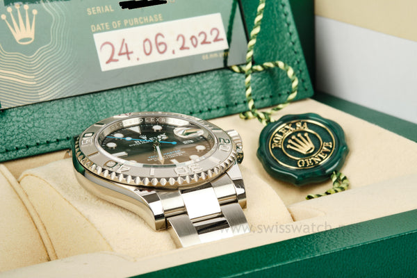 ROLEX YACHT-MASTER 126622 UNPOLISHED Platinum / Stainless COMPLETE SET JUNE 2022