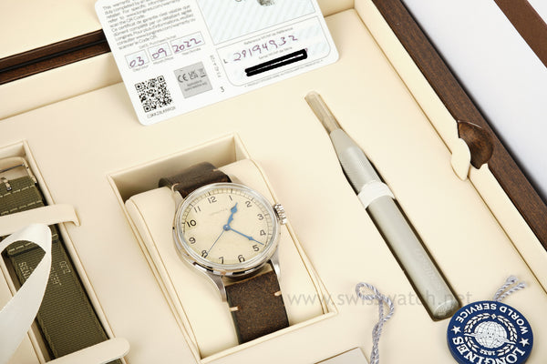 LONGINES Heritage Military Blue Hands 2 Straps Complete Set September 2022