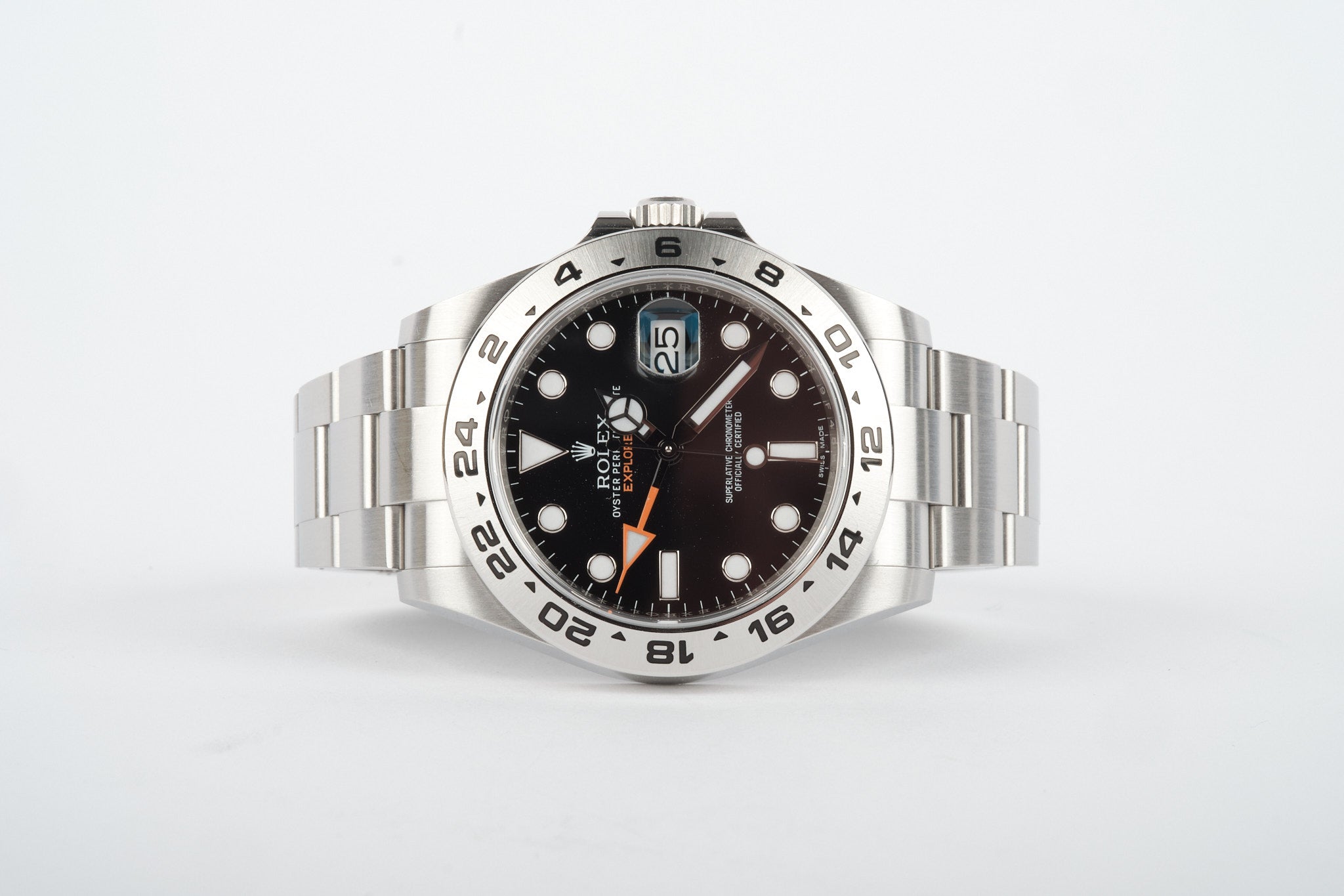 ROLEX Explorer II 216570 BLACK COMPLETE Swiss Watch Diamond