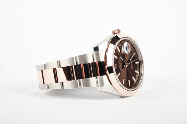 ROLEX Datejust 41 Chocolate Dial 126301 18K Rose Gold / Stainless Steel