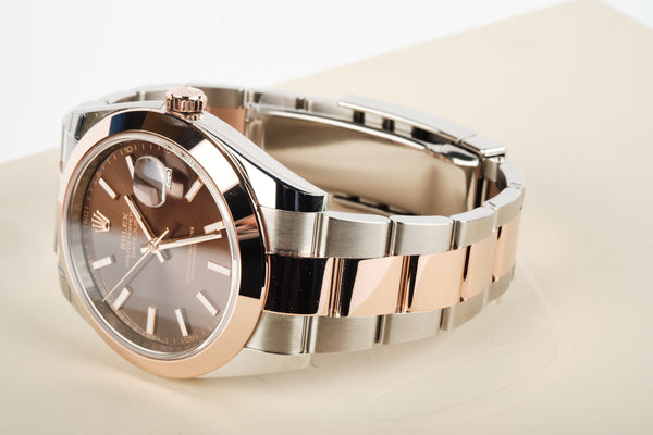 ROLEX Datejust 41 Chocolate Dial 126301 18K Rose Gold / Stainless Steel