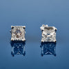 1.35 Carat Princess Cut Diamond Earrings / Studs
