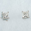 1.35 Carat Princess Cut Diamond Earrings / Studs